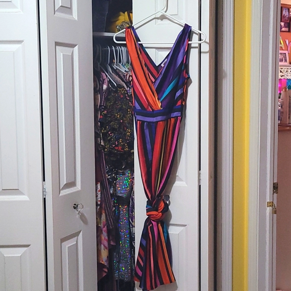 Rainbow stripped dress